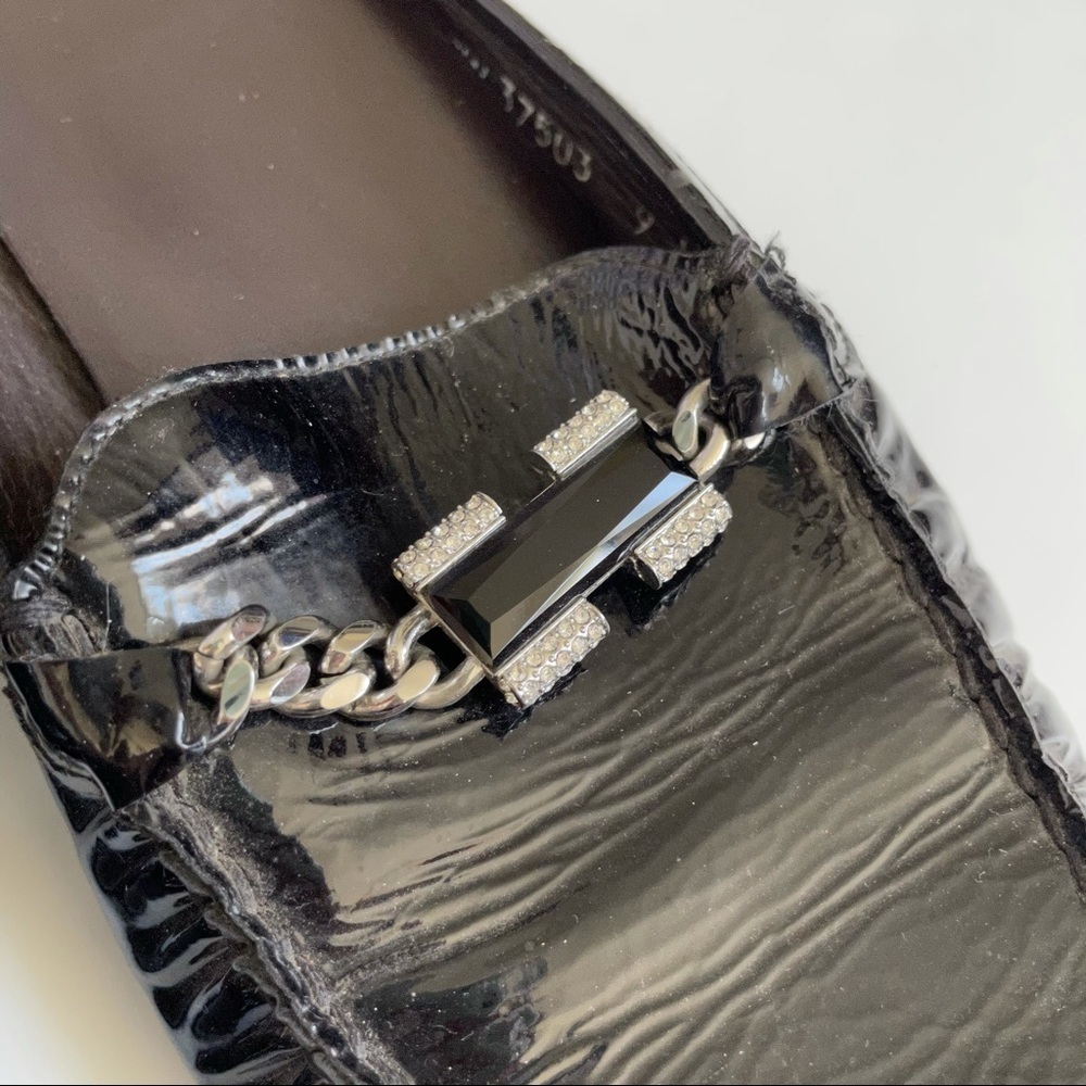 Stuart Weitzman Black Slip On Chain Link Loafer M… - image 3